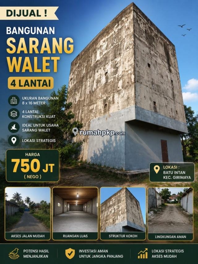Bangunan Sarang Walet 4 Lantai di Batu Intan — Siap Usaha — foto 7